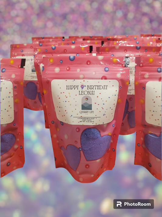 Birthday Bath Dust Bags