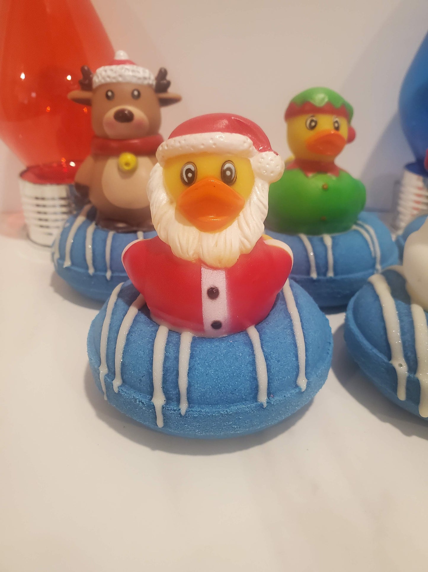 Christmas Rubber Ducky Donut Bath Bomb