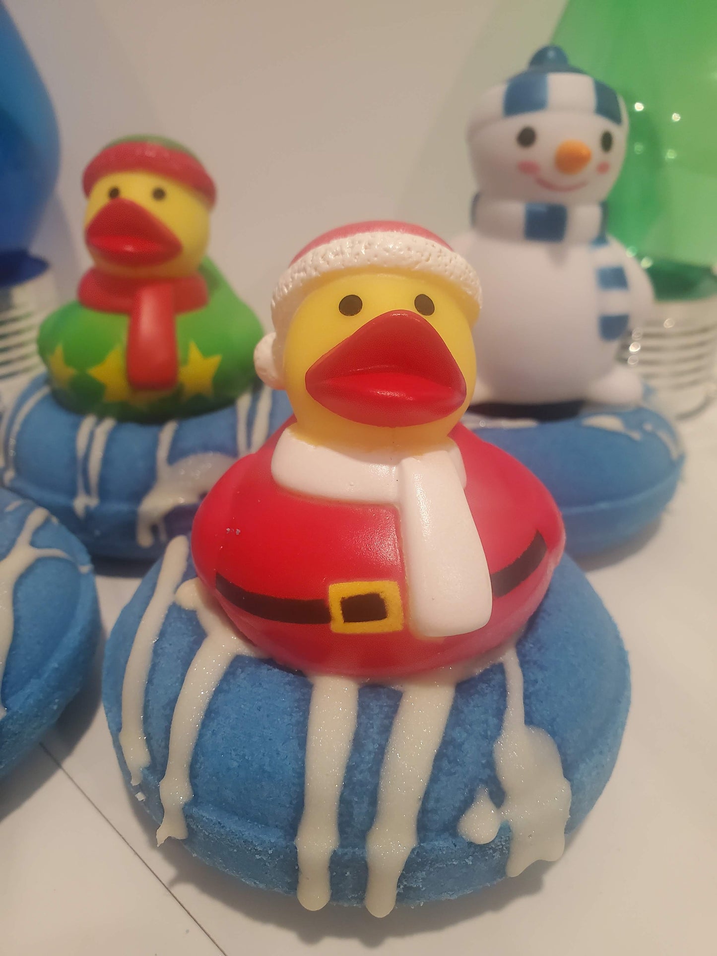 Christmas Rubber Ducky Donut Bath Bomb
