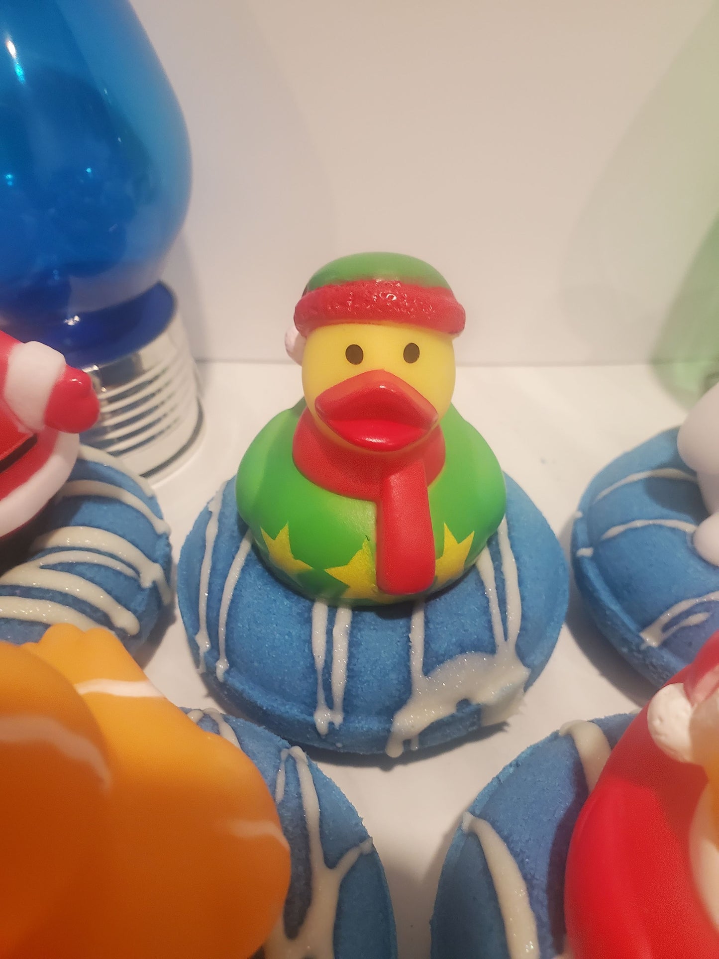 Christmas Rubber Ducky Donut Bath Bomb