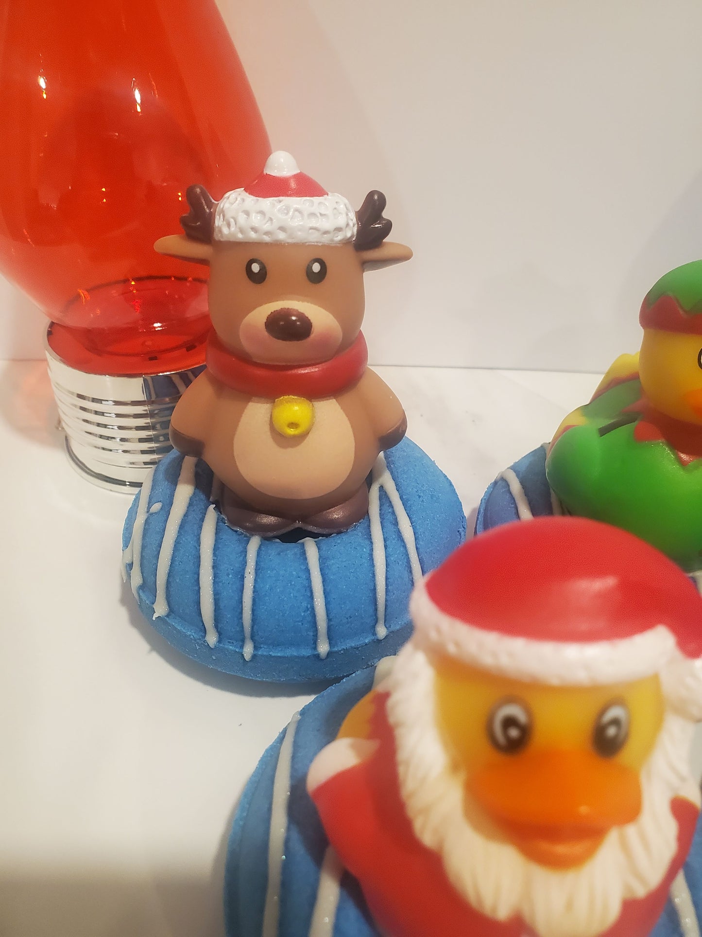 Christmas Rubber Ducky Donut Bath Bomb