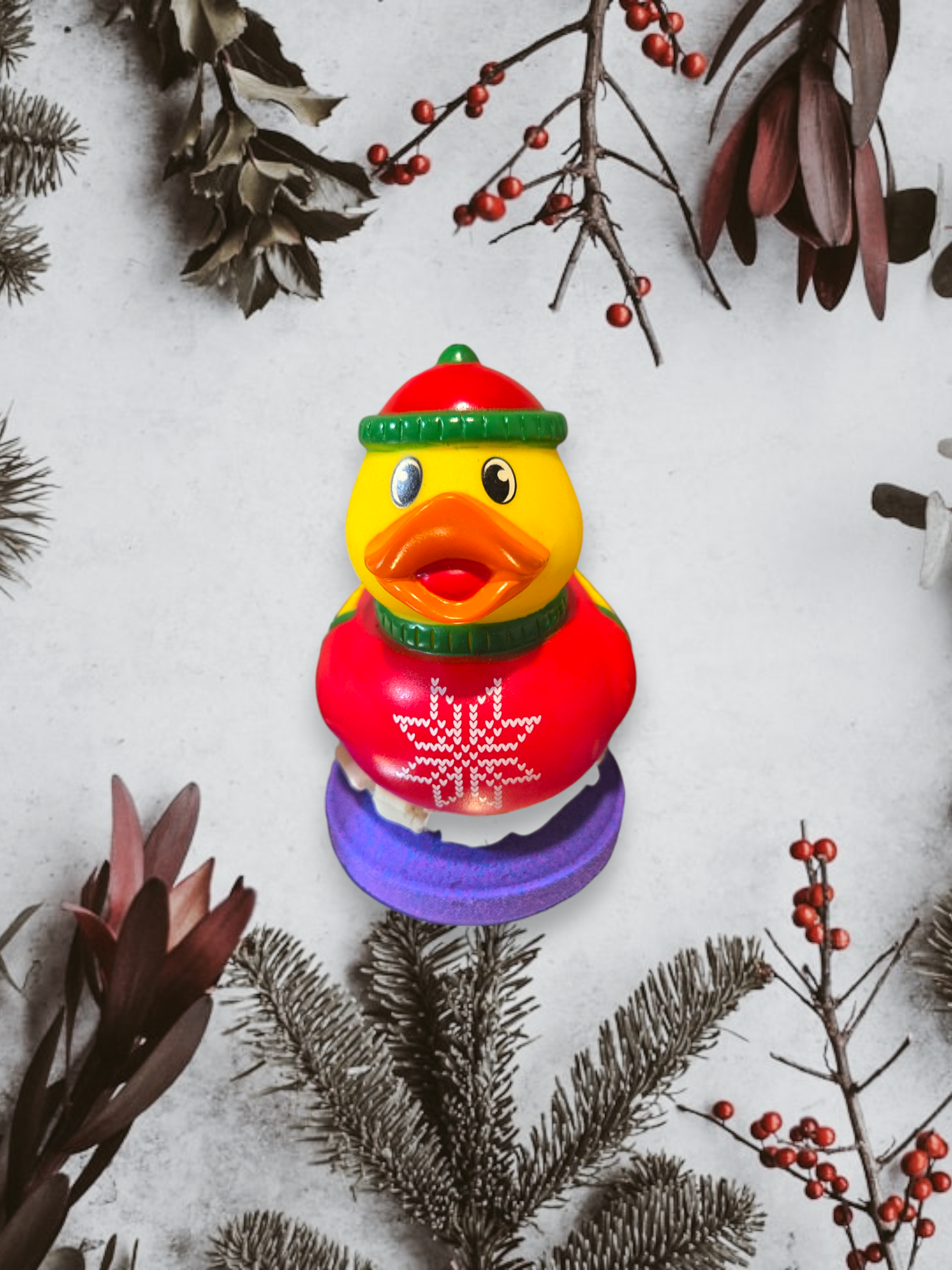 "MEGA" Christmas Rubber Ducky Donut Bath Bomb