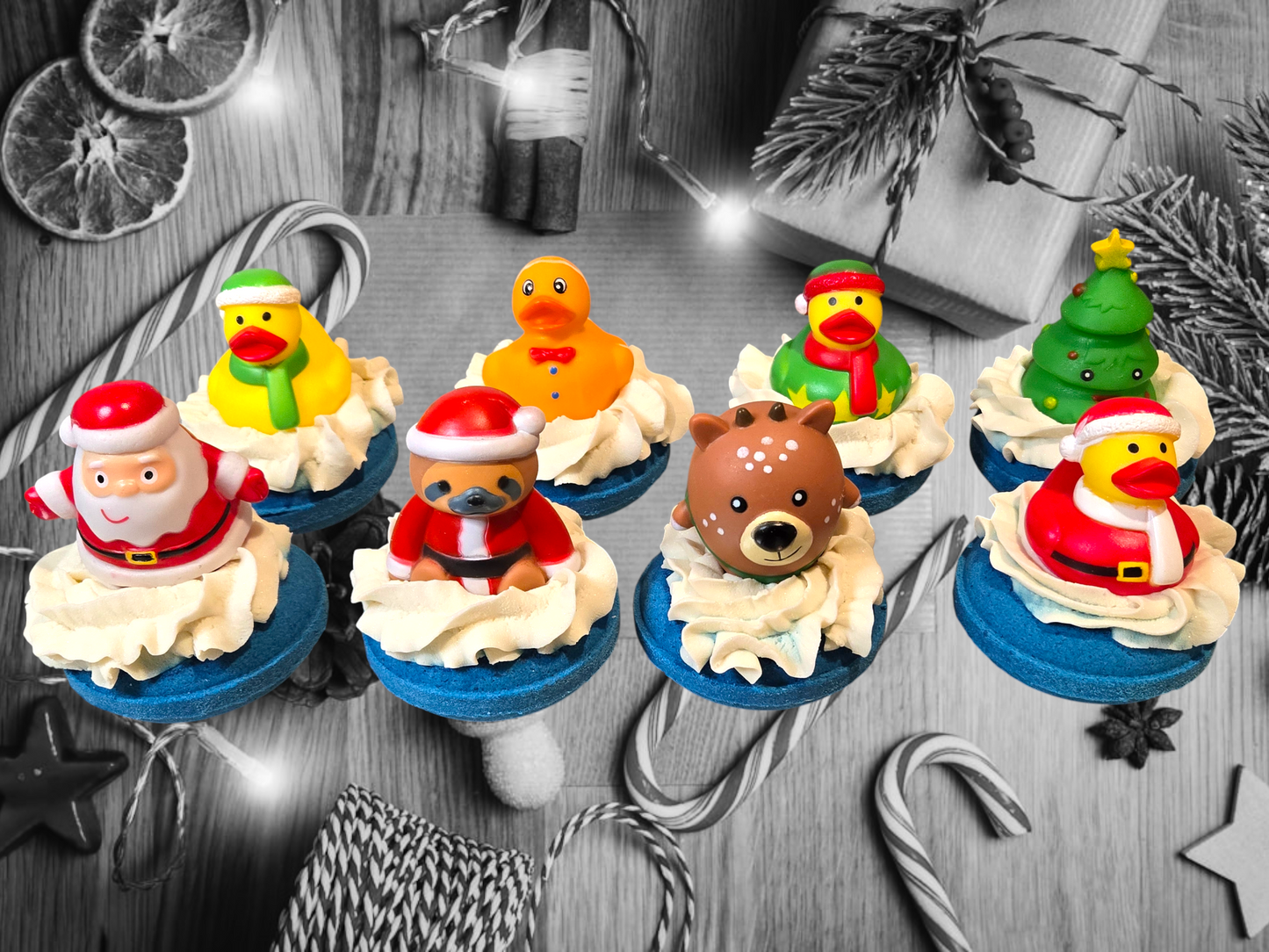 Christmas Duck Donut Bath Bomb