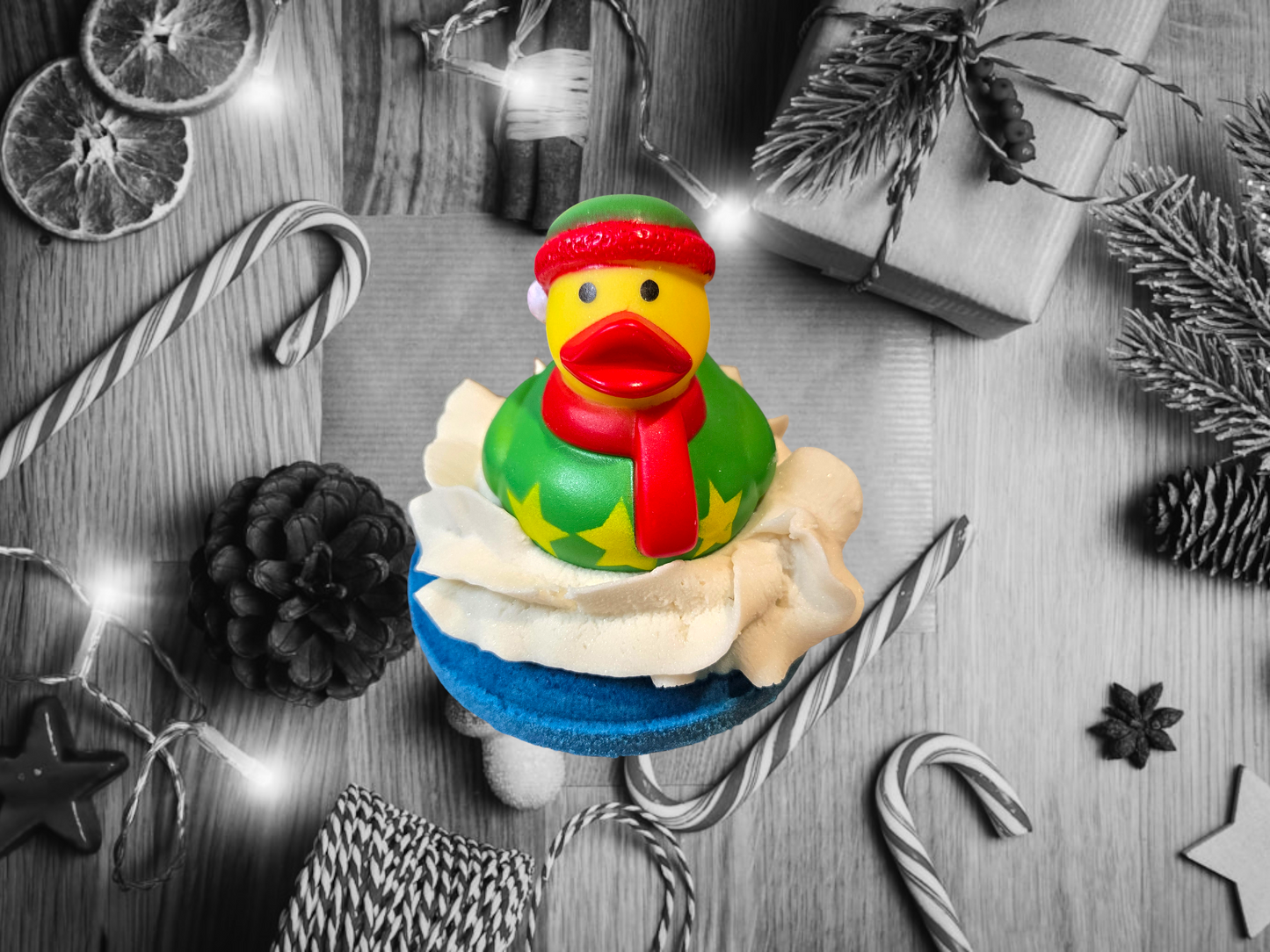 Christmas Duck Donut Bath Bomb